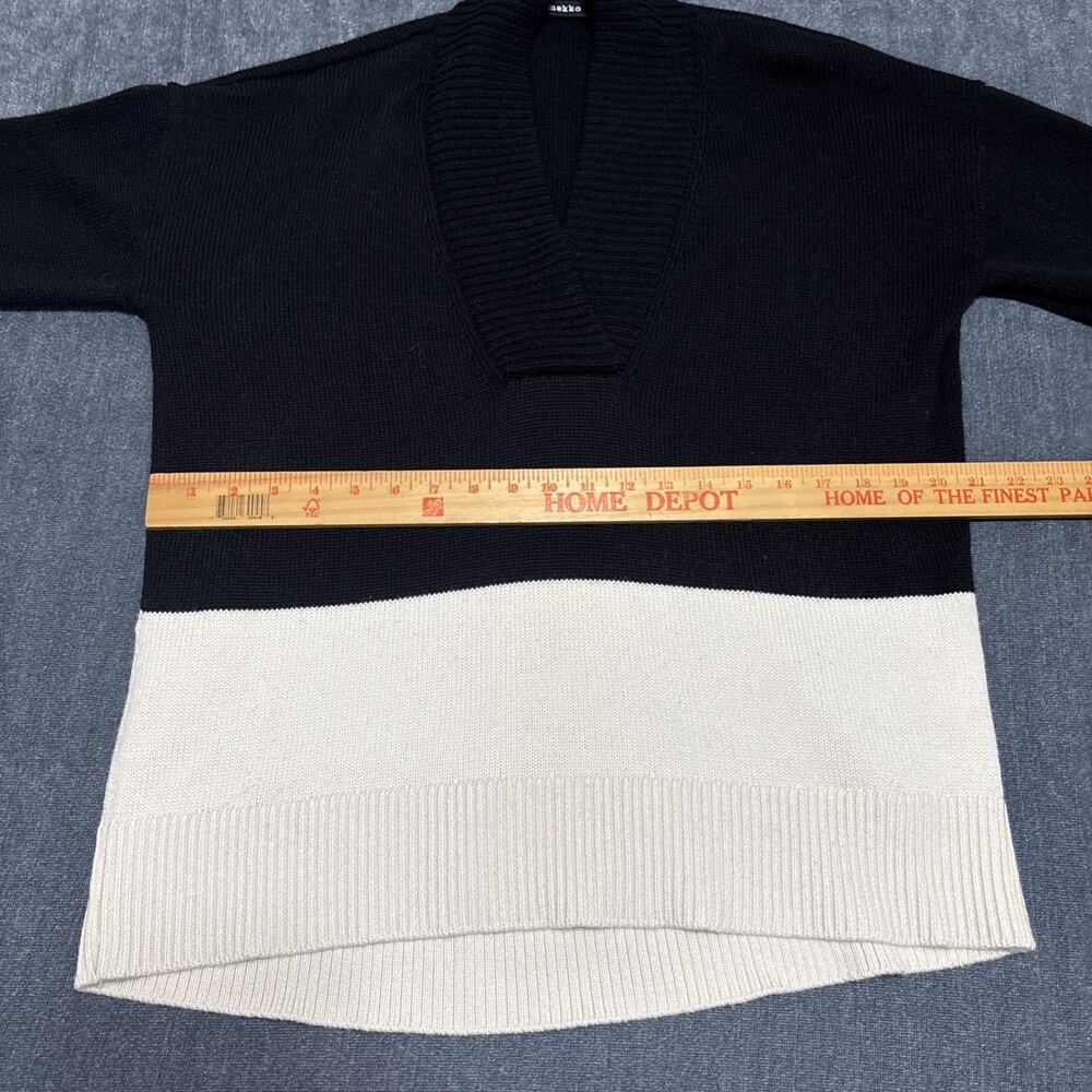 Marimekko V Neck Sweater Women’s Size Medium Color Block 100% Wool - Picture 4 of 8